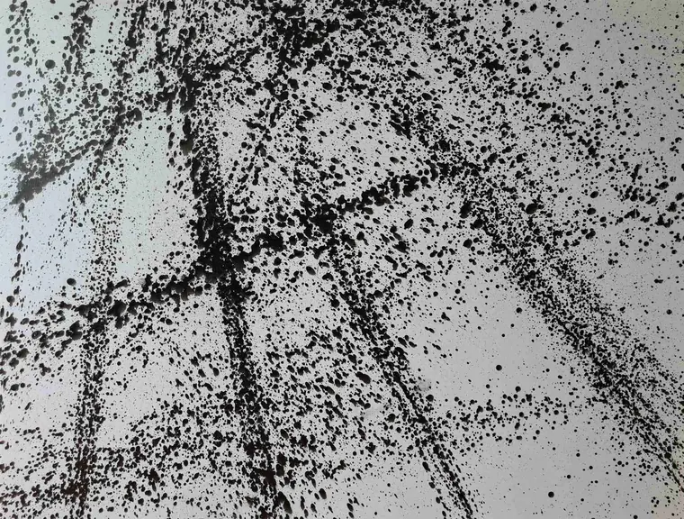 Tableau abstrait contemporain 219, 160 × 120 cm, finition laquée - Majuwa, Michèle Quil