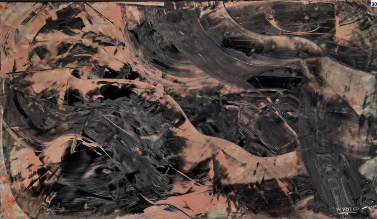 Tableau abstrait contemporain paysage - Majuwa (Michèle Quil), artiste peintre à Villers-lès-Nancy