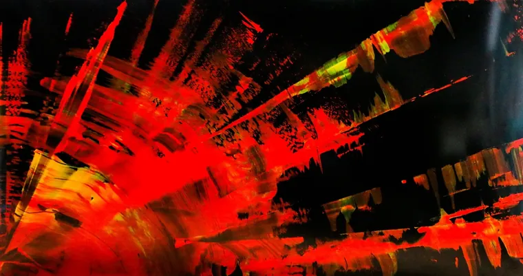 Tableau abstrait contemporain paysage - Majuwa (Michèle Quil), artiste peintre à Villers-lès-Nancy