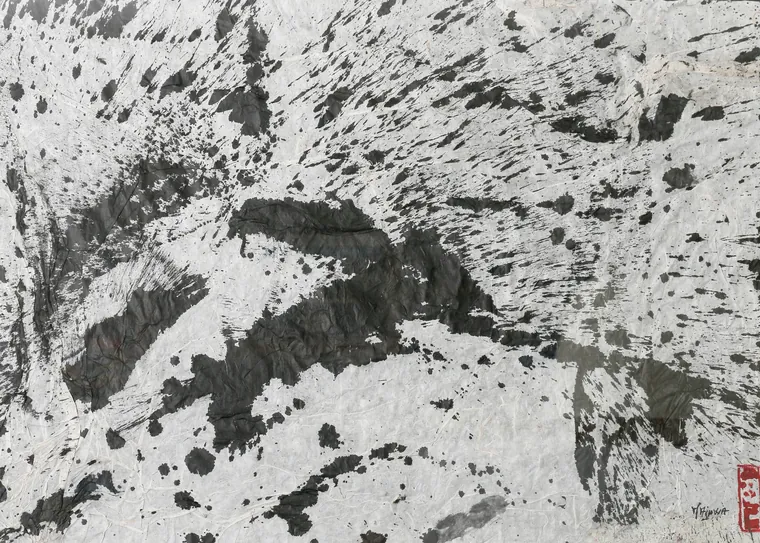 Tableau abstrait contemporain paysage - Majuwa (Michèle Quil), artiste peintre à Villers-lès-Nancy