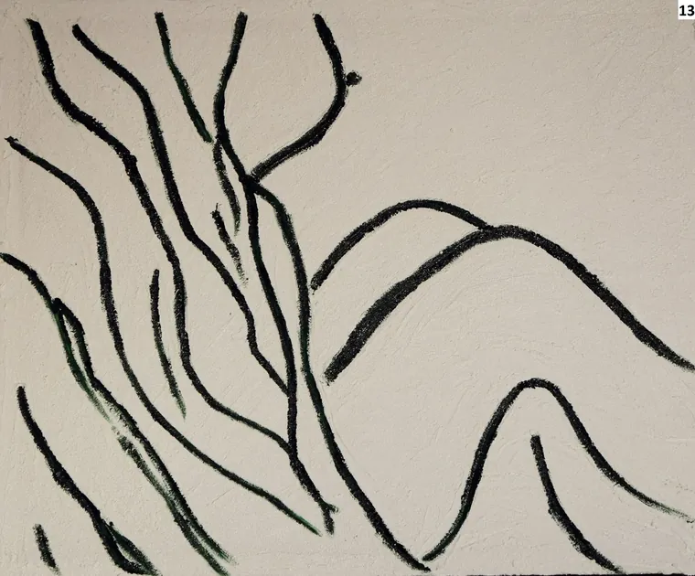 Tableau abstrait contemporain paysage - Majuwa (Michèle Quil), artiste peintre à Villers-lès-Nancy