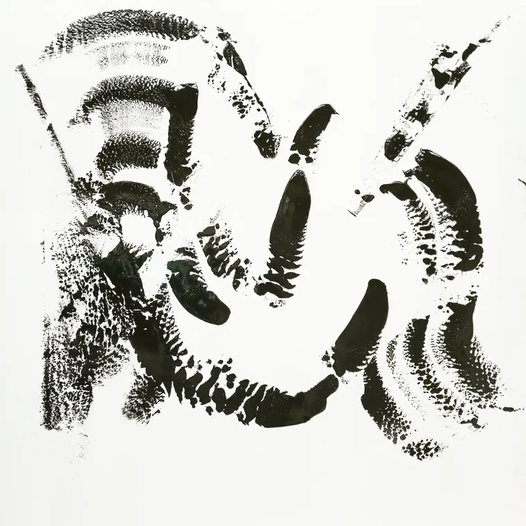 Tableau abstrait contemporain carré - Majuwa (Michèle Quil), artiste peintre à Villers-lès-Nancy