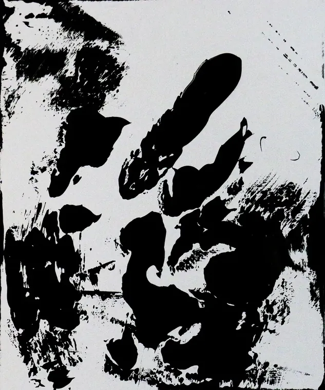 Tableau abstrait contemporain portrait - Majuwa (Michèle Quil), artiste peintre à Villers-lès-Nancy